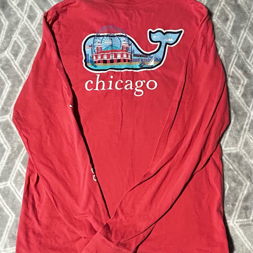 Vineyard Vines Salmon Pocket Tee Whale/Navy Pier Graphic